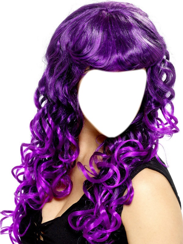perruque violette Photomontage