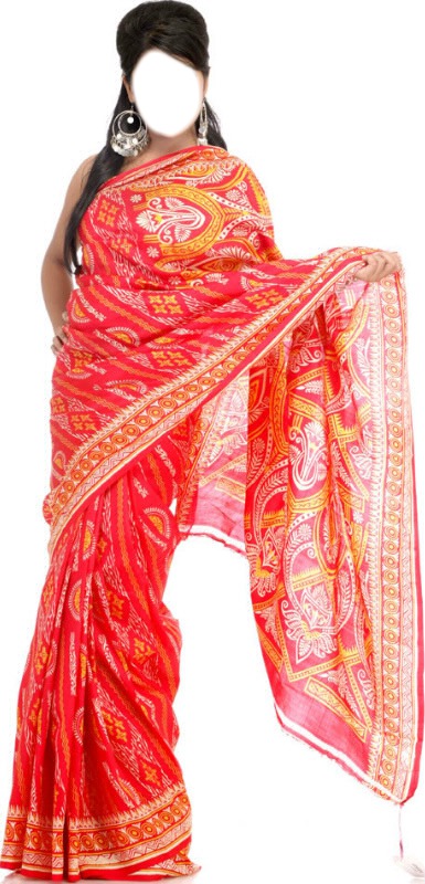 indian sari フォトモンタージュ