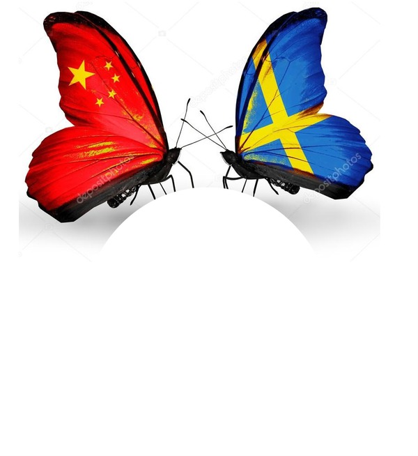 China e Suécia Montaje fotografico