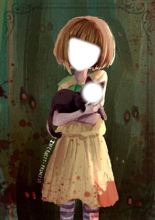 Fran Bow and mistet Midnight Fotomontage