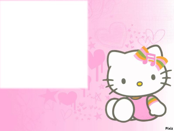 Hello kitty + vous Photo frame effect
