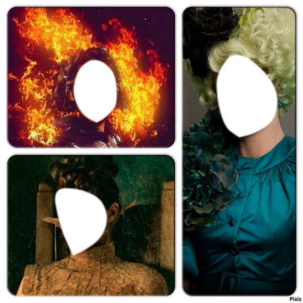 Katniss Johanna Effie Hunger Games Fotomontasje