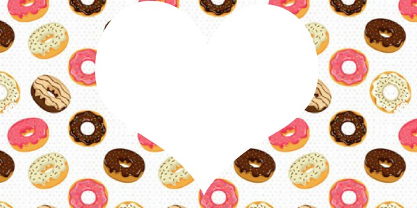 coeur donuts Photo frame effect