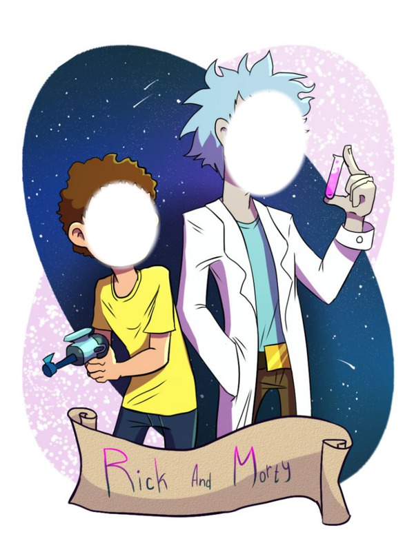 Morty and Rick フォトモンタージュ
