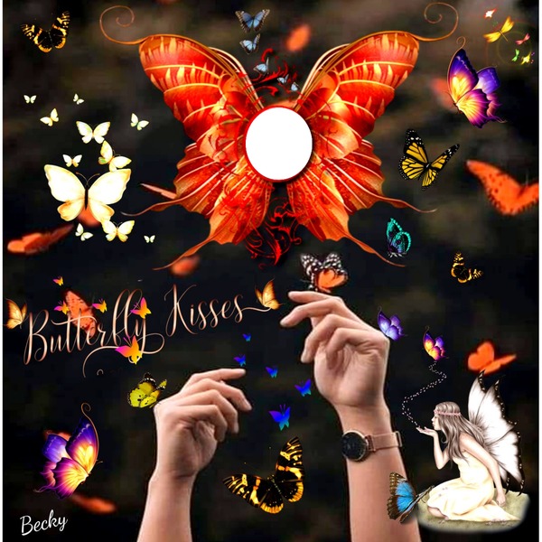 butterfly kisses Fotomontasje
