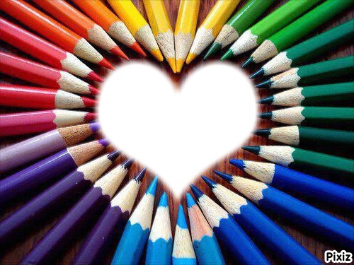 coeur crayon Fotomontagem