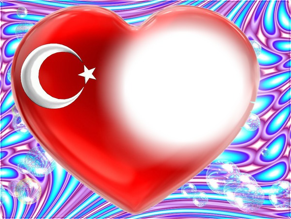 türk kalp Fotomontaż
