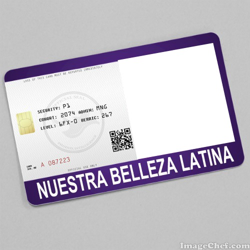 Nuestra Belleza Latina Card Fotomontažas