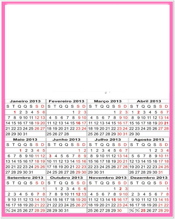 calendary 2013 Montaje fotografico