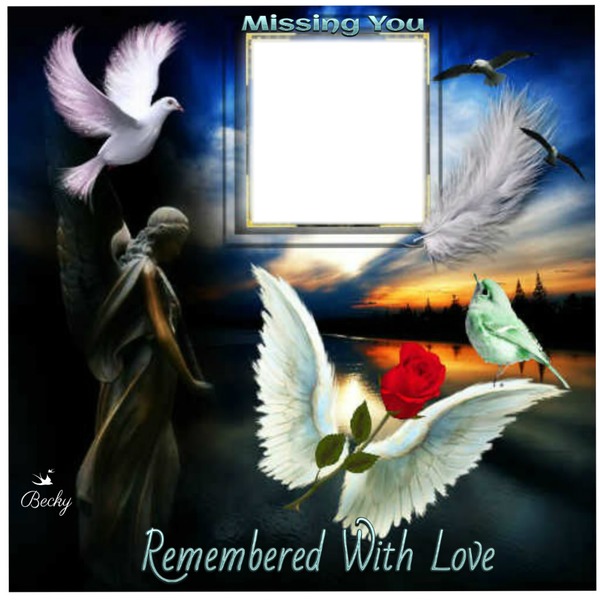 remembered with love Photo frame effect