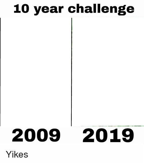 10 Years Challenge Фотомонтажа