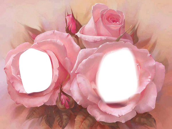 mes deux roses Fotomontage