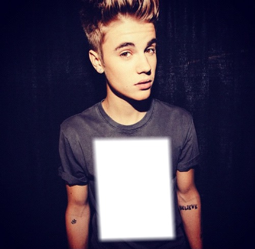 Justin Bieber Tee-Shirt Photomontage