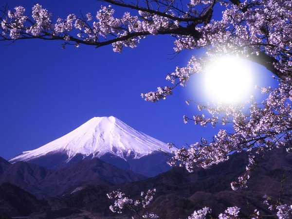 Le mont fudji 'Japon' Fotomontāža