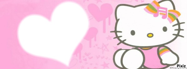 Hello Kitty Heart Cover Фотомонтажа
