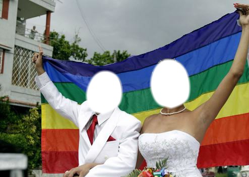 mariage gay a cuba フォトモンタージュ