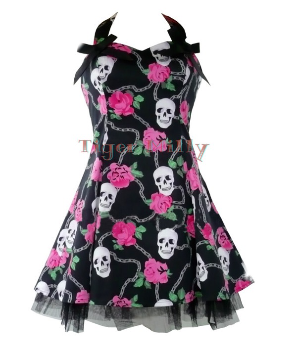 robe tete de mort colorées Montaje fotografico
