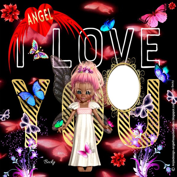 I LOVE YOU ANGEL Fotomontaža
