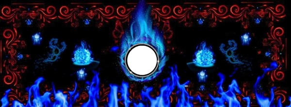 blue flame Montage photo