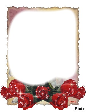 bouquet de rose Photo frame effect
