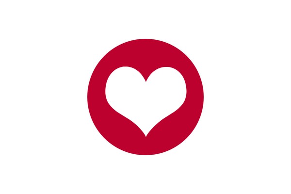 Japan Flag Heart Fotómontázs