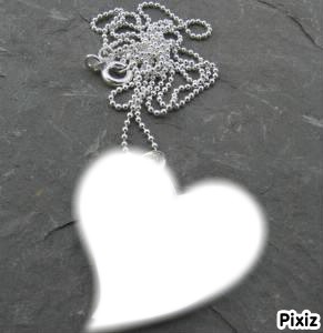 coeur collier Photo frame effect