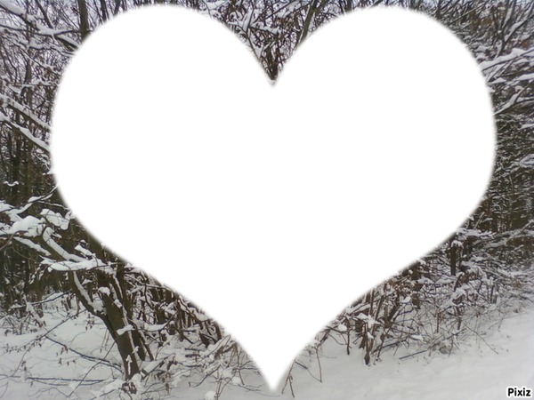 coeur dans la neige Montage photo