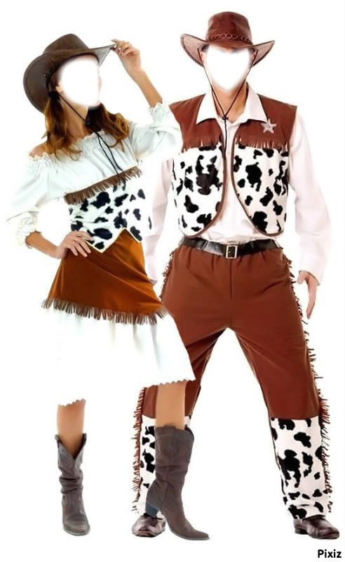 couple cow boy Fotomontáž