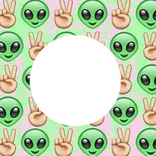emojis aliens Photo frame effect