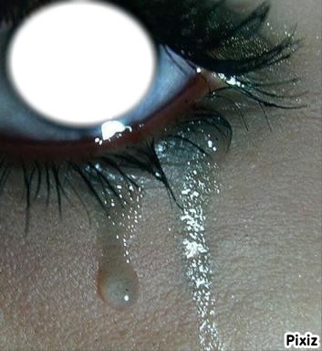 les larmes sont 1% d'eau et 99% de sentiments Фотомонтажа