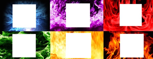 Fire for 6 Photo frame effect