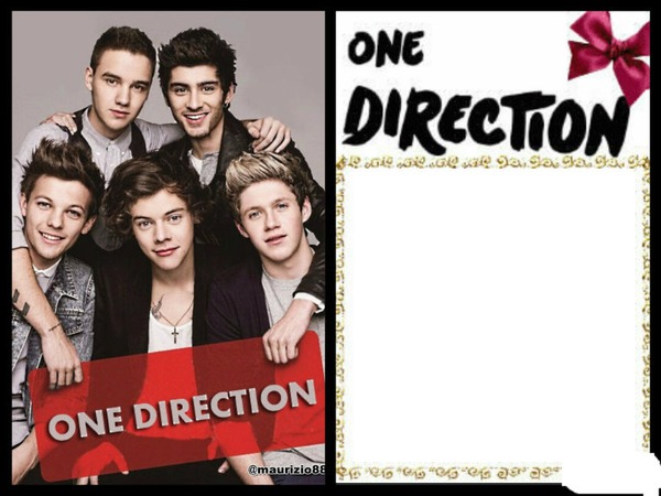 one direction fansign and picture Photo frame effect
