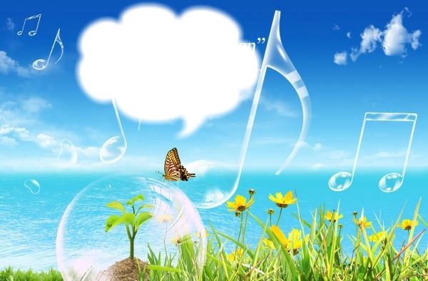 nature musicale Photo frame effect