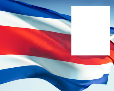 Costa Rica flag フォトモンタージュ