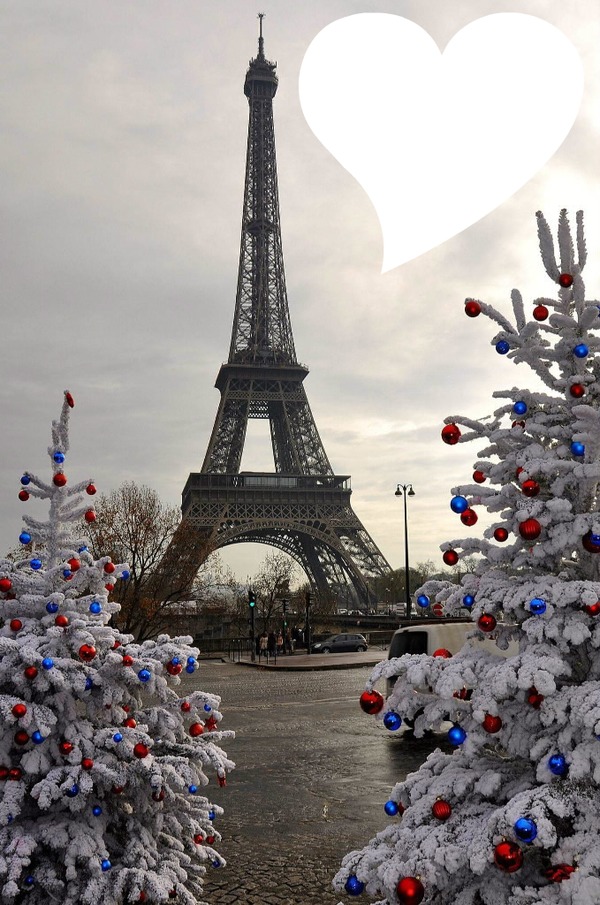 Paris a Noel Photomontage