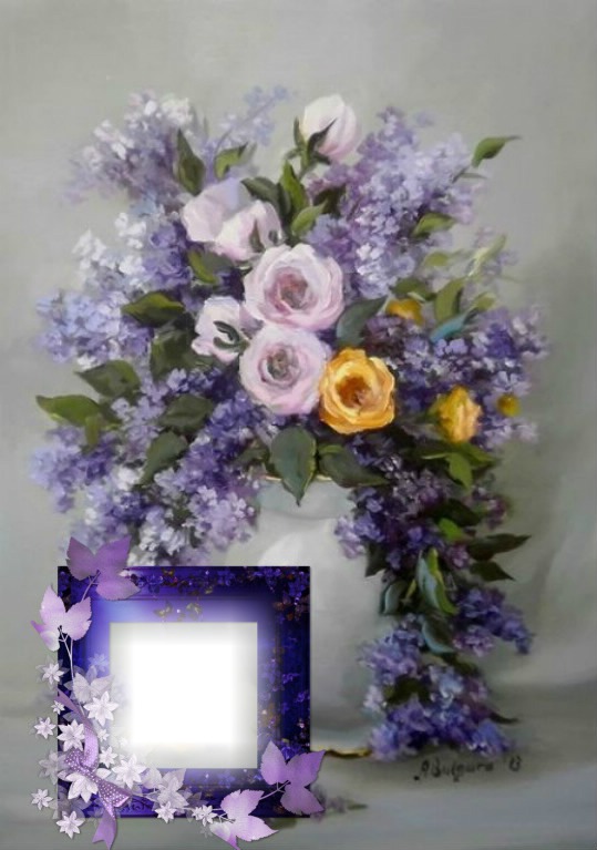 Bouket de fleurs Photo frame effect