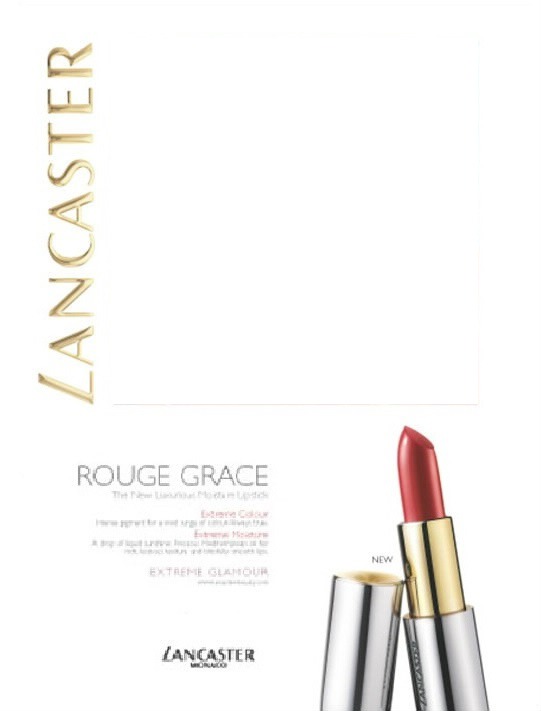 Lancaster Rouge Grace Lipstick Advertising 2 Photo frame effect