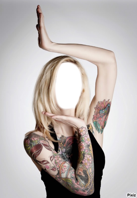 girl tatouage Montage photo