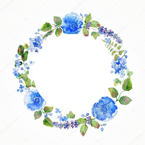 flores azules Montaje fotografico