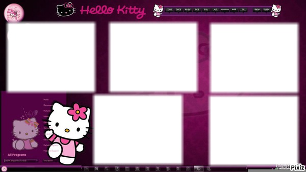 Hello Kitty BackGround Fotomontažas