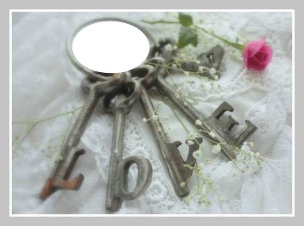 clés love rose Fotomontasje