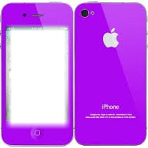 iphone violet Фотомонтаж