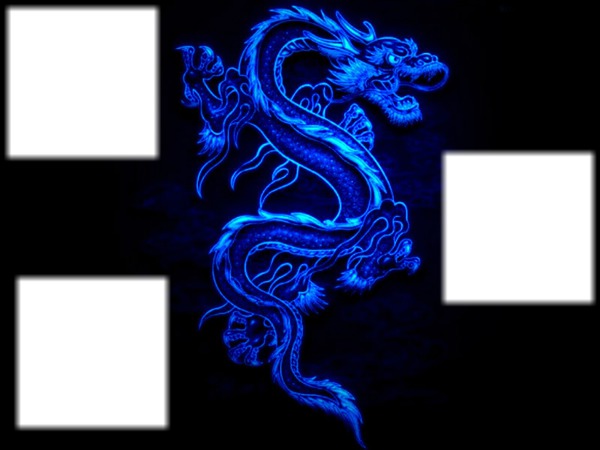 Blue Dragon Фотомонтажа