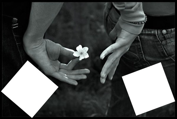 amour en noir et blanc Photo frame effect