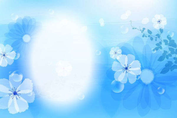 fleurs bleues Фотомонтажа