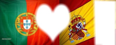 drapeau espagnol portugais Fotomontage