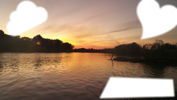 river Dawn Photo frame effect