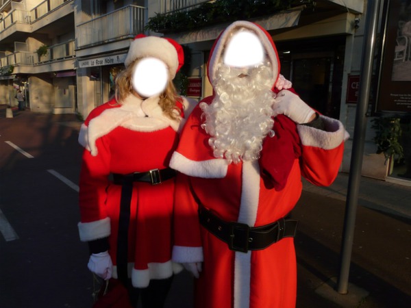 pere noel et mere noel Fotomontage