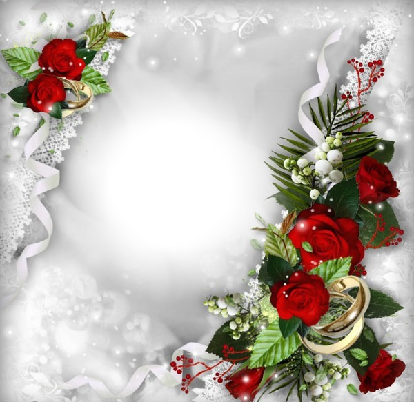 Roses rouge Photo frame effect