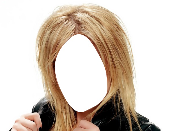 women's haircut Photo frame effect